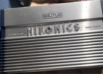 Hifonics amp Brutus BBX1,600.1D and a 9 inch android radio has all plugs with it also