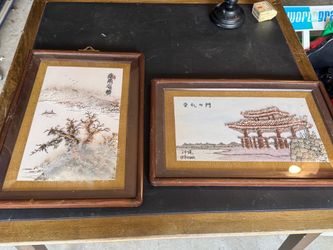 VINTAGE OKINAWA JAPAN SEASHELL PICTURES