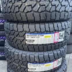 265/70/16 FALKEN WILDPEAK At4W 4 New Tires Installed And Balanced 