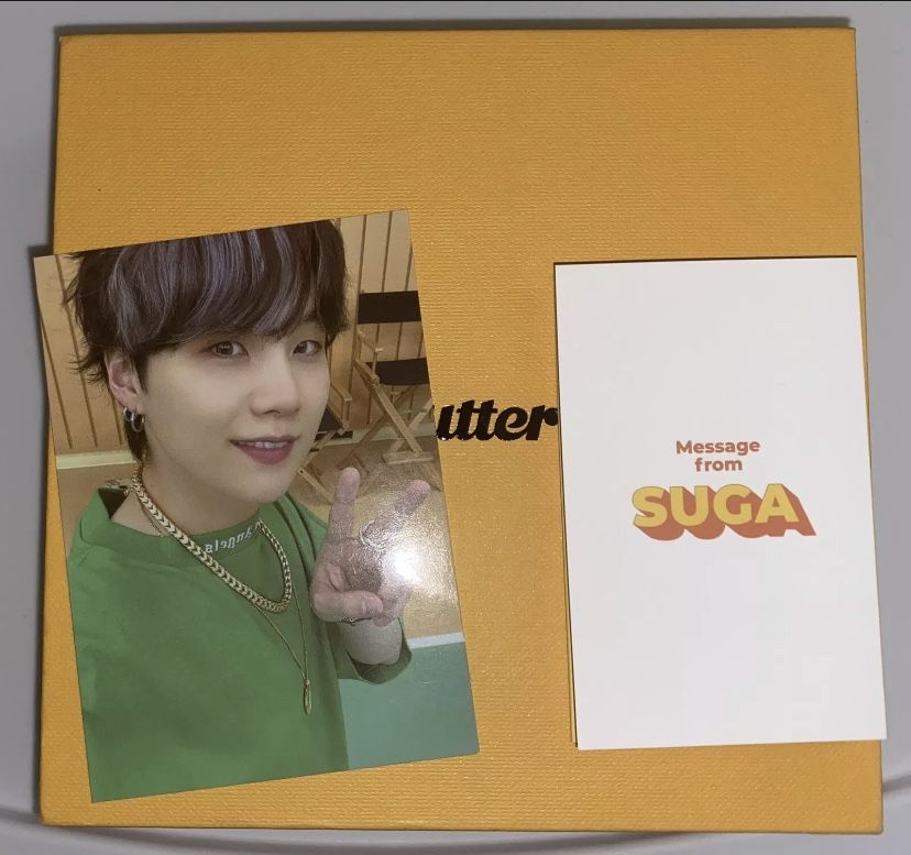 bts butter album with yoongi suga photocard message card