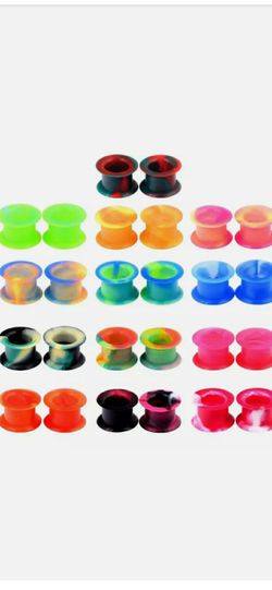 00G And 1/2" Gauge Ear rubber gauges