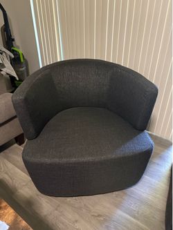 Padded Swivel Chair - Dark Gray