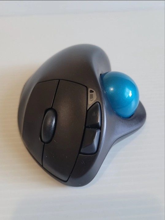 Logitech M570 Wireless Blue Trackball Mouse No USB Dongle