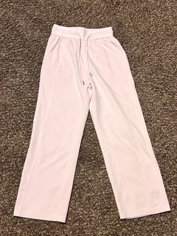 Light Pink Cotton Wide Leg Sweatpants – Women’s Size XS (25” Waist) – Petite/Short Inseam