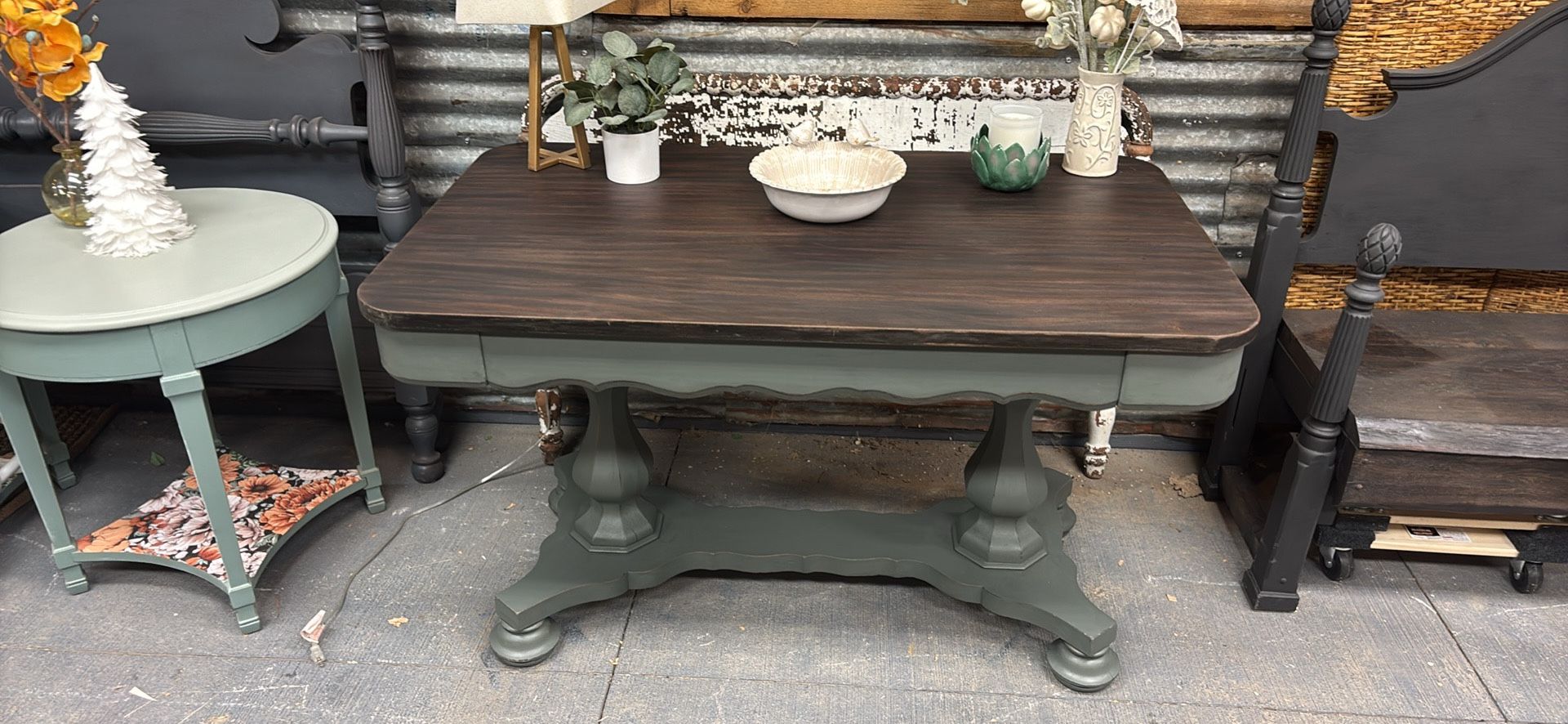 🤩Antique library table refinished