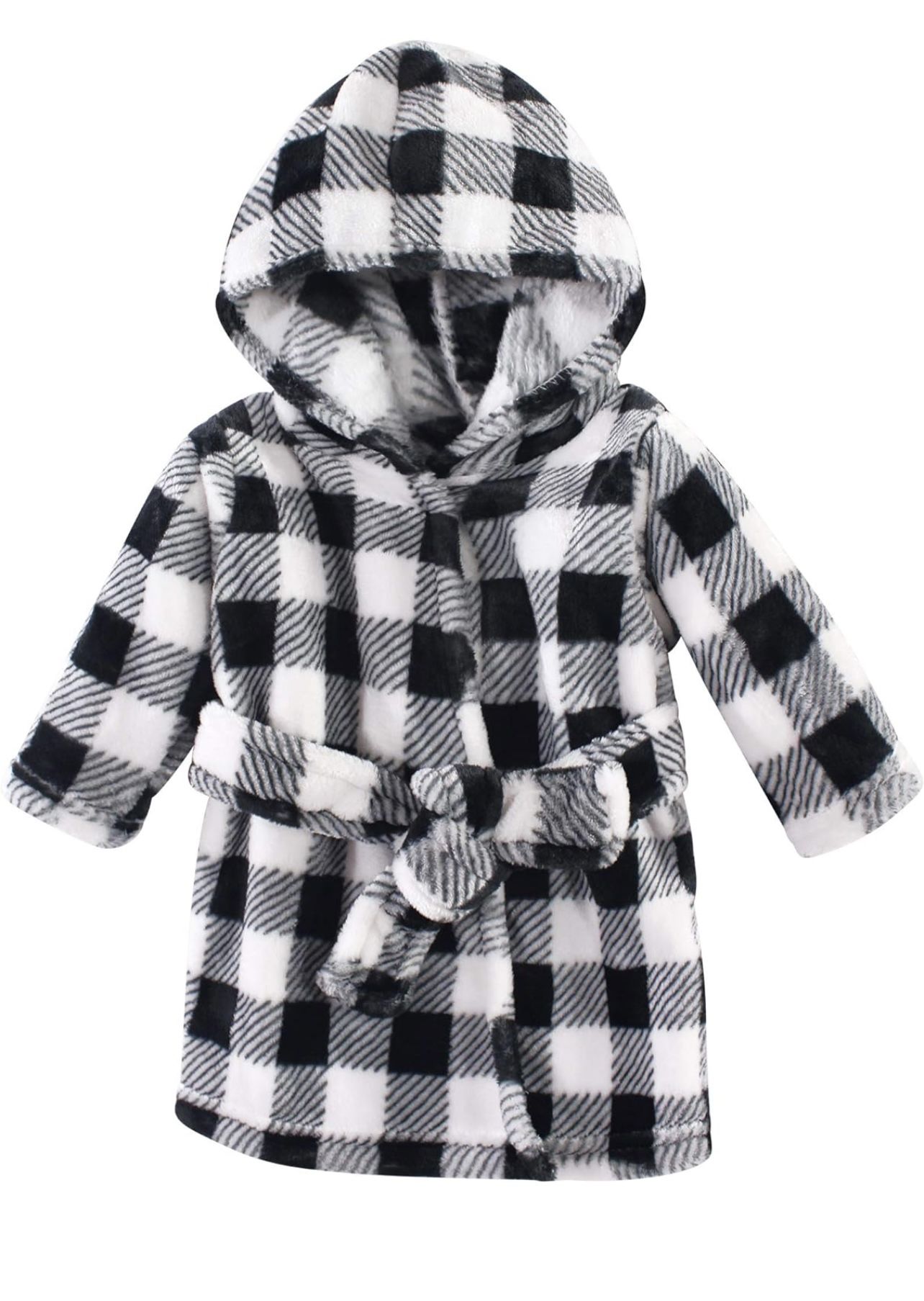 Hudson Baby Buffalo Plaid Fleece Robe 0-9 Months