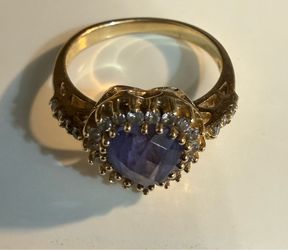 14 carat gold amethyst ring