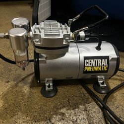Central pneumatic 1750 rpm 58 PSI Oilless Airbrush Compressor Model 69434