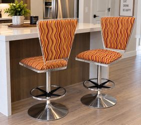 Pair of Lucite Swivel Bar Stools(Delivery available ✅🚚