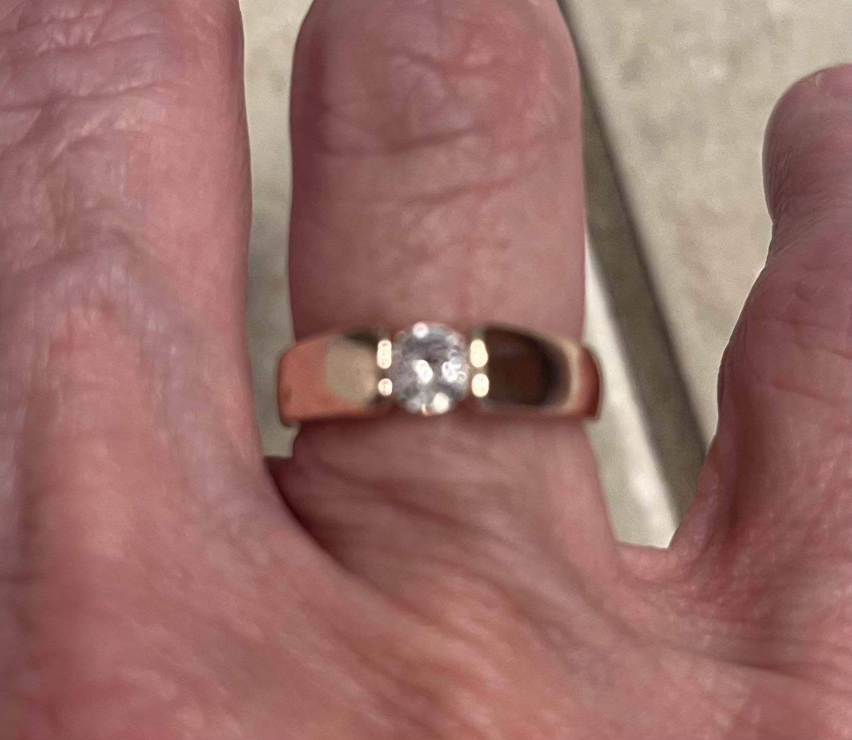 New CZ rose gold wedding ring size 6