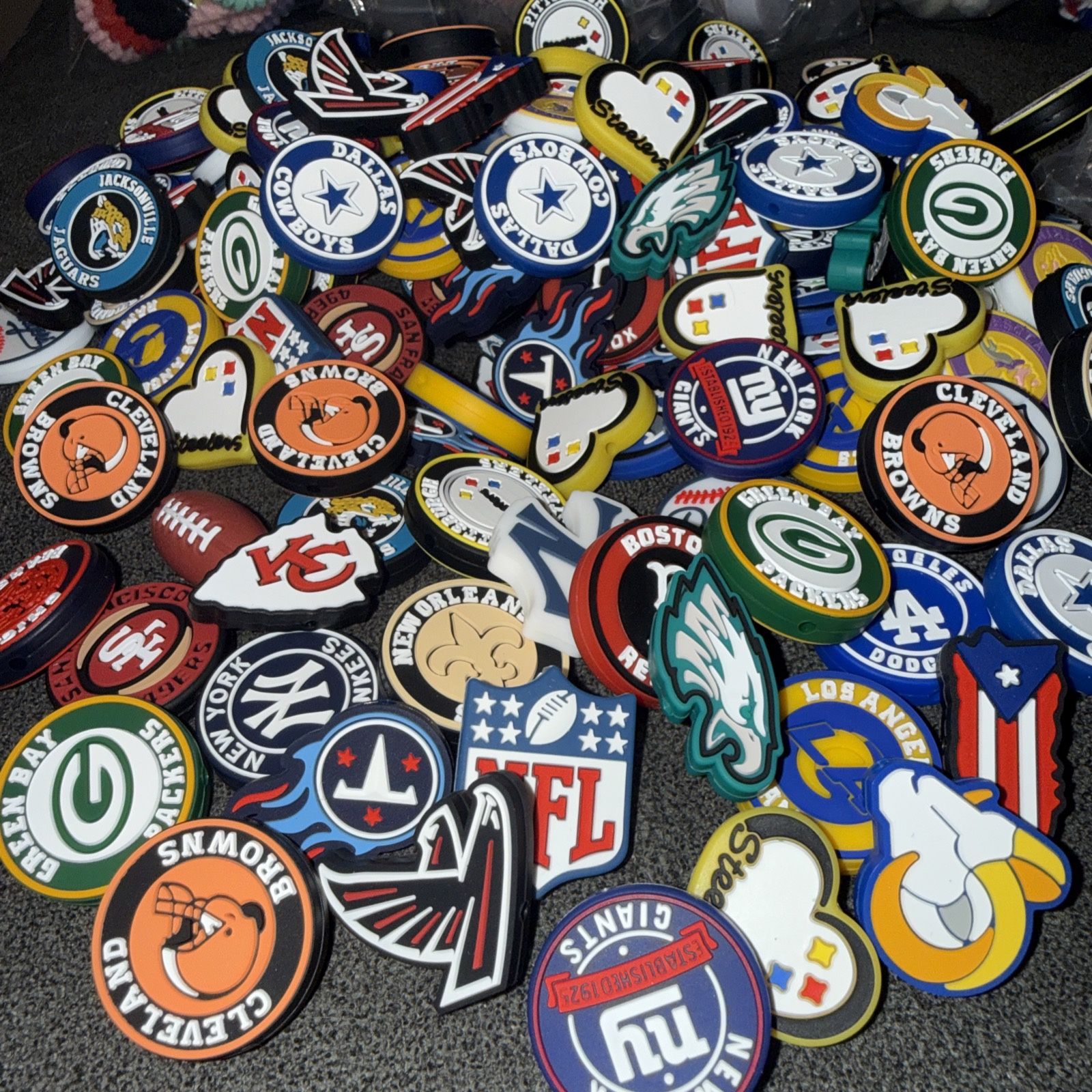 Football Focals Silicone Beads 