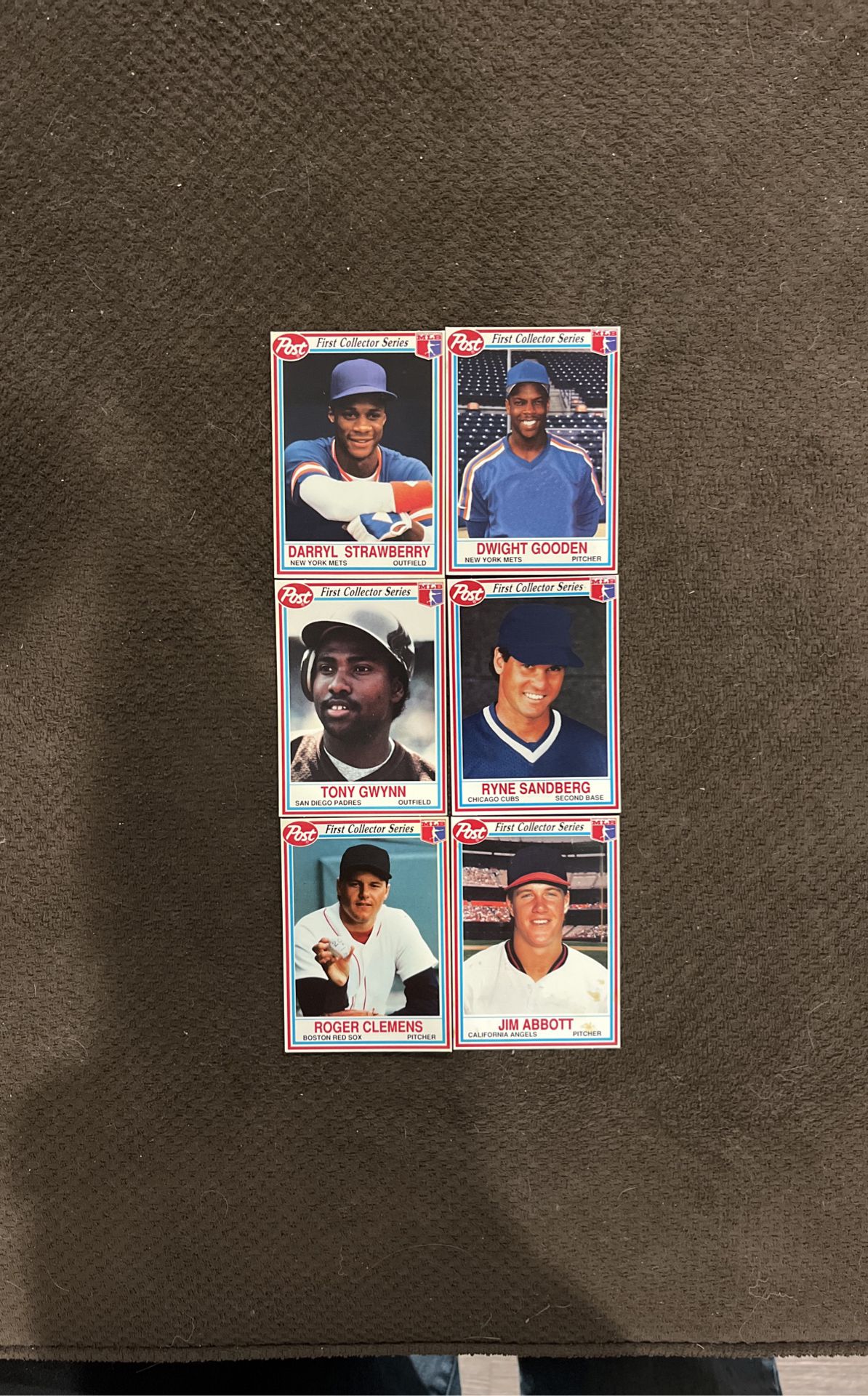 (6) 1990 Post Cereal Baseball Cards