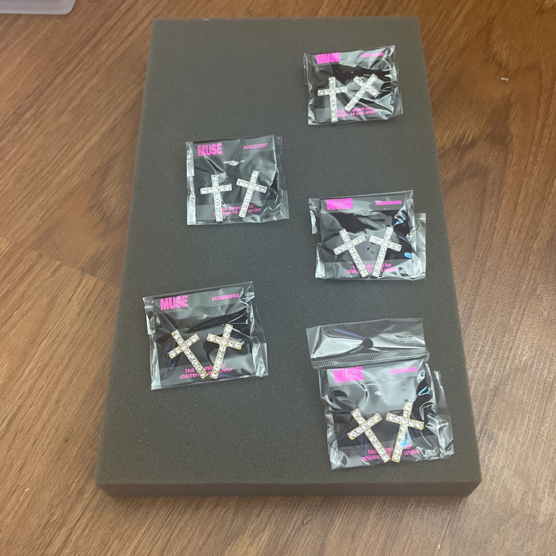 5 Cross Earrings