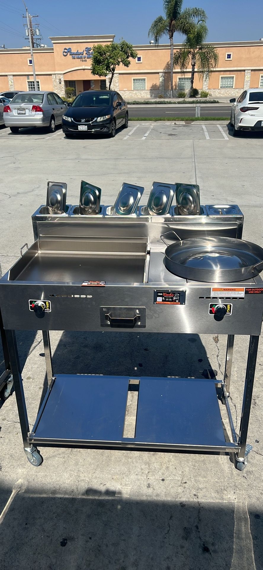 Carro Taquero Nuevo Con 6 Charolas I Con Mangera