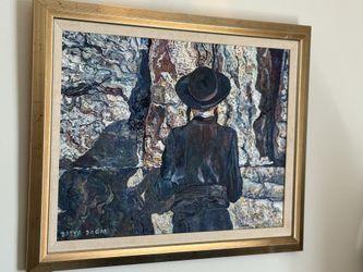 Framed oil painting  with Gold Frame