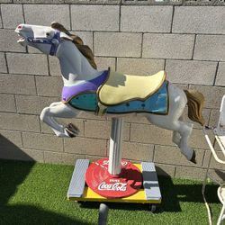 Vintage Coca‑Cola Storefront Display Horse – Mid‑Century Fiberglass – Rare!