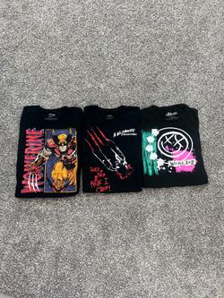 Men’s assorted bundle bulk T-shirts band shirts, marvel shirts