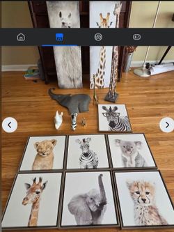 Safari kids bedroom décor bundle — $80.
