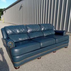 Free Delivery - Whittemore Sherrill Leather Sofa - Brass Nailhead Trim