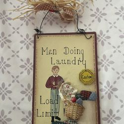 Men Doing Laundry Wall Decor