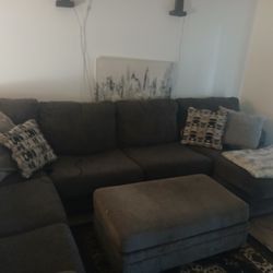 Grey U Shaped Sectional Need Gone By 4/16