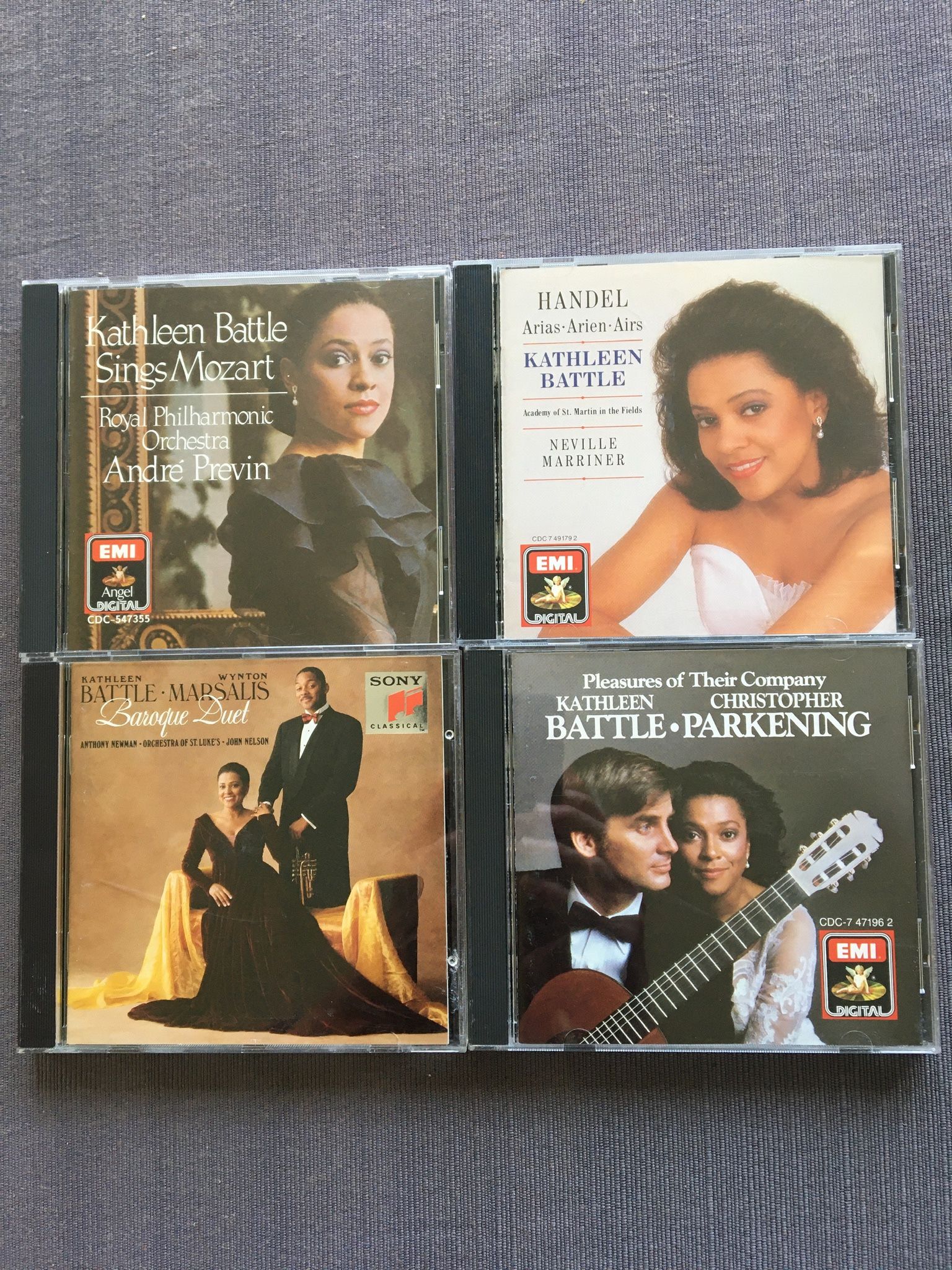 Great Classical Music Soprano Singer Kathleen Battle, lot of 4 CDs new condition. Sings Mozart, with Andre' Previn and The Royal Philharmonic Orchestr