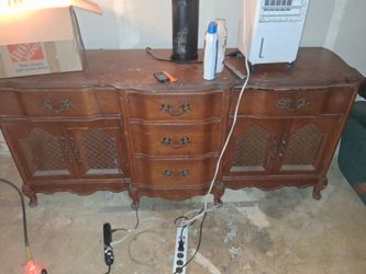 Antique dresser and mirror