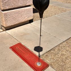 Vintage 1950s B&M Boxing Speed Bag with Adjustable Stand