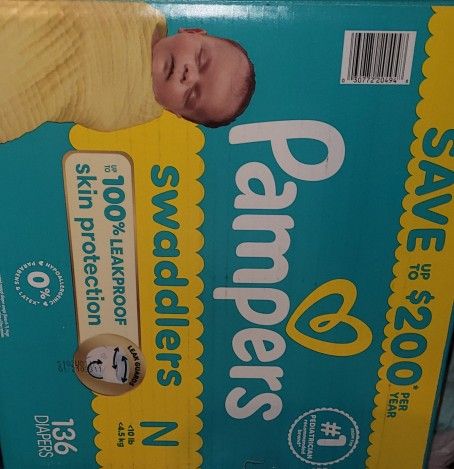 125 Pampers Swaddlers Left From 136