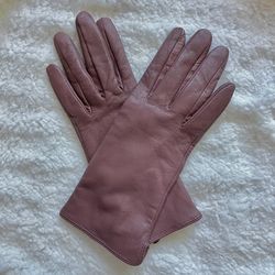 H&M Mauve leather gloves