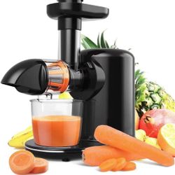 Slow Masticating Juicer:  Juicer Machines with Higher Juice Yield and Drier Pulp For Vegetables and Fruits- Easy to Use and Clean | 150-Watt | Quiet M