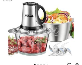 Food Processor, Food Chopper Electric with 2 Bowls(12.5 cup*2) & 2 Bi-Level Blades, Electric Vegetable Chopper for Homemade Salad/Nuts/vegetable, BPA-