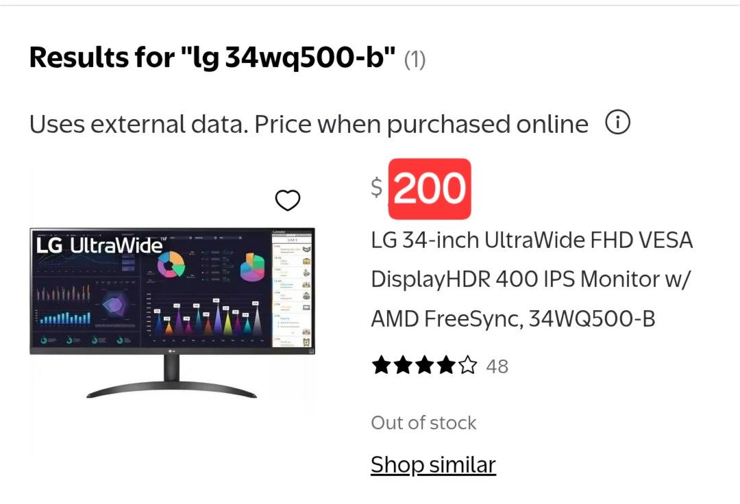 LG UltraWide Monitor 34WQ500-B