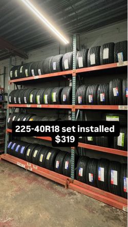 225-40R18 brand new tires with installation