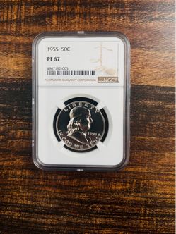 1955 Franklin Half Dollar Proof Silver Coin