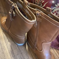 Little Girl, Size 12 Brown Zip Up Boots