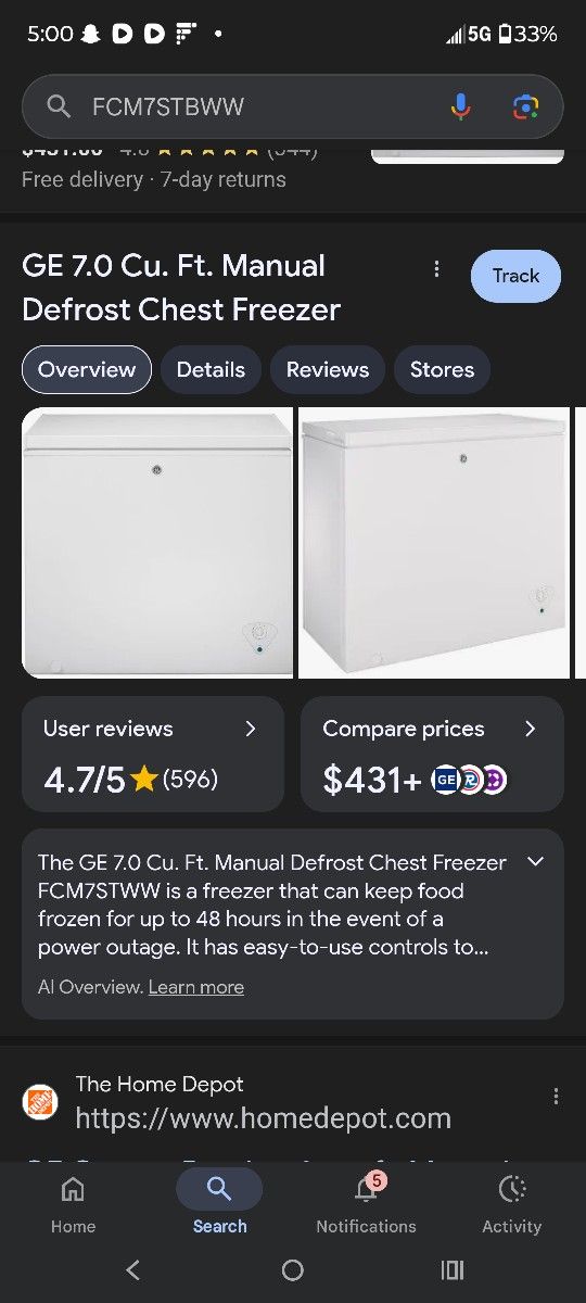 Ge Freezer Chest
