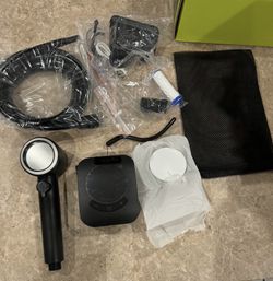 Portable Camping Shower with 8000mAh Rechargeable Battery - Lightweight Outdoor Shower Pump with 2.5m Hose, Hook & Suction Cup, for Van Life, RV, Pet,