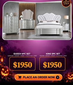 Silver 6-pc Bedroom Set New