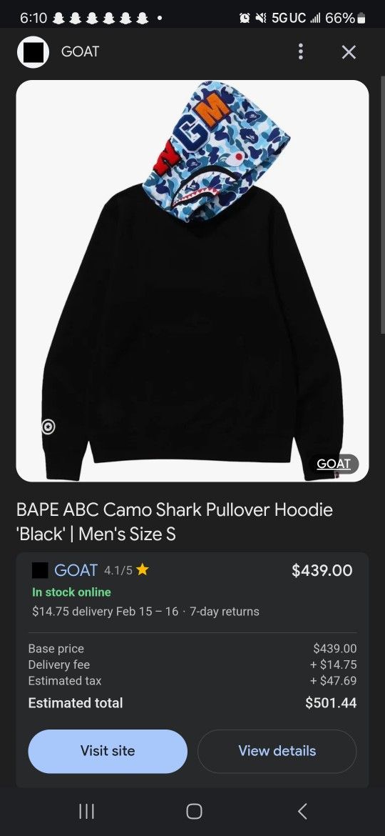 A Bathing Ape Pull Over Hoodie