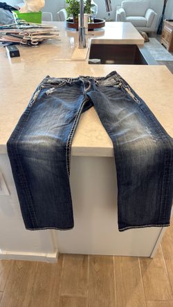 Women’s  Distressed Dark Wash Denim Jeans
