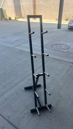 Heavy-Duty Olympic Weight Plate Storage Rack – Home & Commercial Gym Organizer