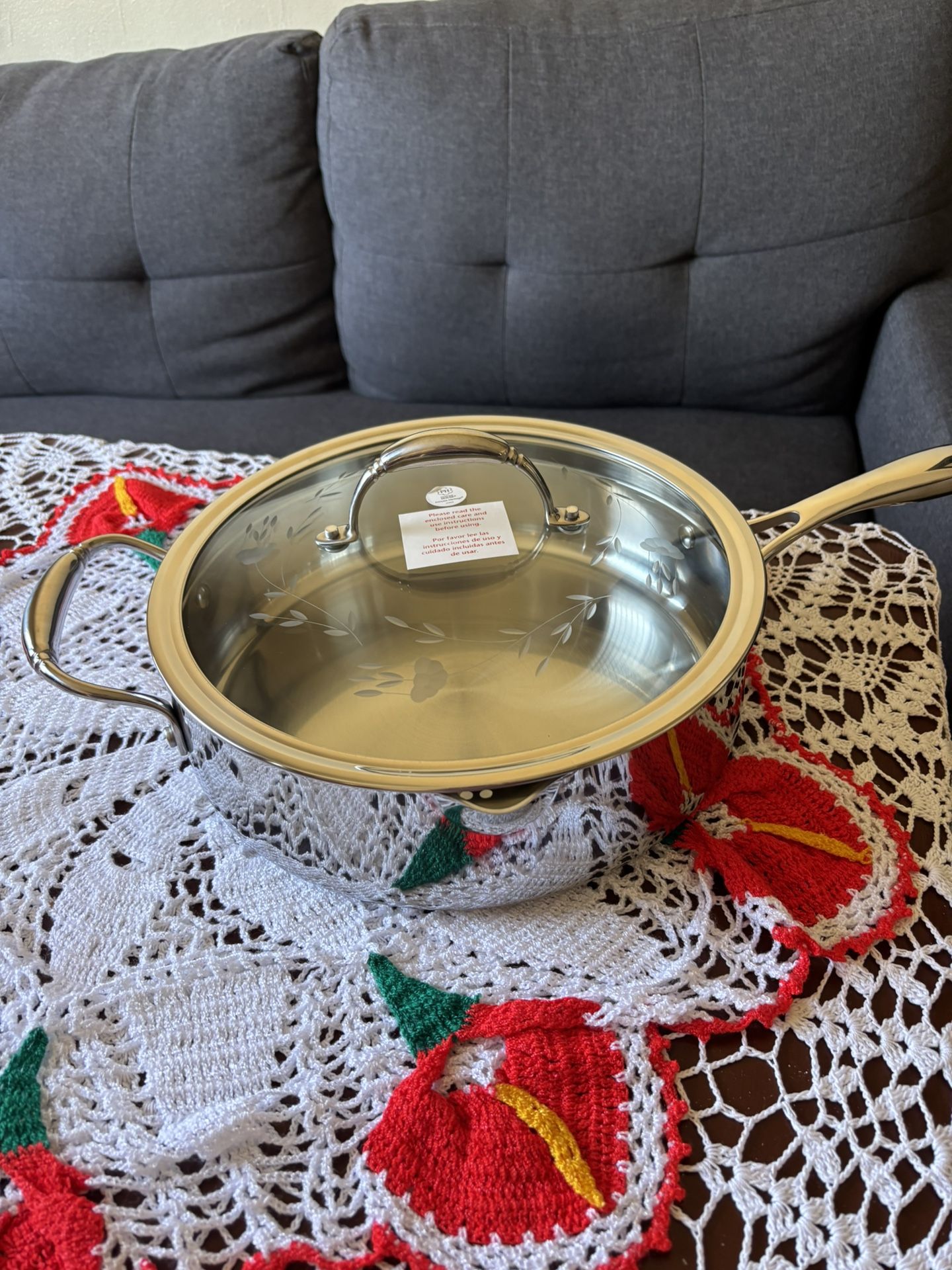 Hermoso Sarten De 11 Con Tapa Coladora