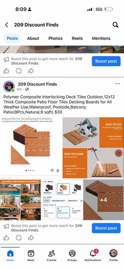 Composite Interlocking Deck Tiles Outdoor,12x12 Thick Composite Patio Floor Tiles Decking Boards for All Weather Use,Waterproof, Poolside,Balcony, Pat