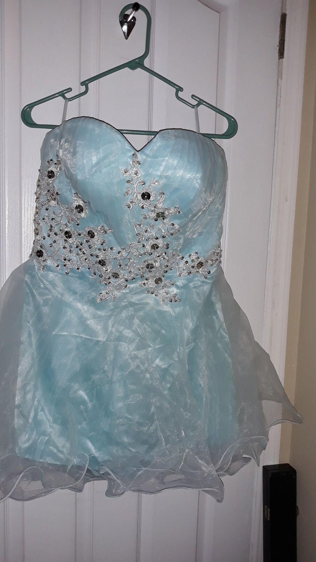 open lace back dress A-line Short Mini Tulle Prom Dress One Shoulder Tiered Lace Homecoming  Dresses COCOMELODY CS0420 main image 1