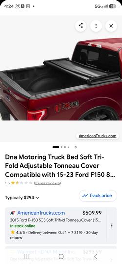 DNA Motoring Soft Tri-Fold Tonneau Cover Ford F-150