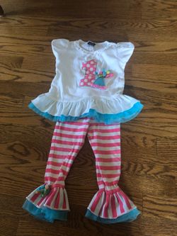 Baby girl legging and T-shirt size 12-18 months mud pie