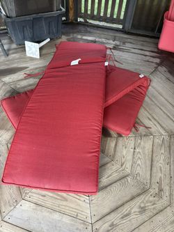 2 Red Hampton Bay Lounge Pillows