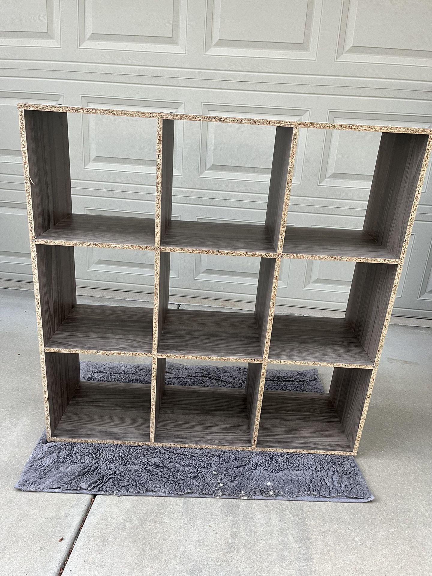 3x3 Cube Storage Shelf with 9 Collapsible Cubes