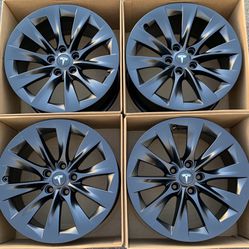 19” Tesla Model S factory wheels rims satin black new slipstream